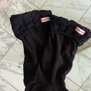 Hunter Black Cable Knit Men's Socks